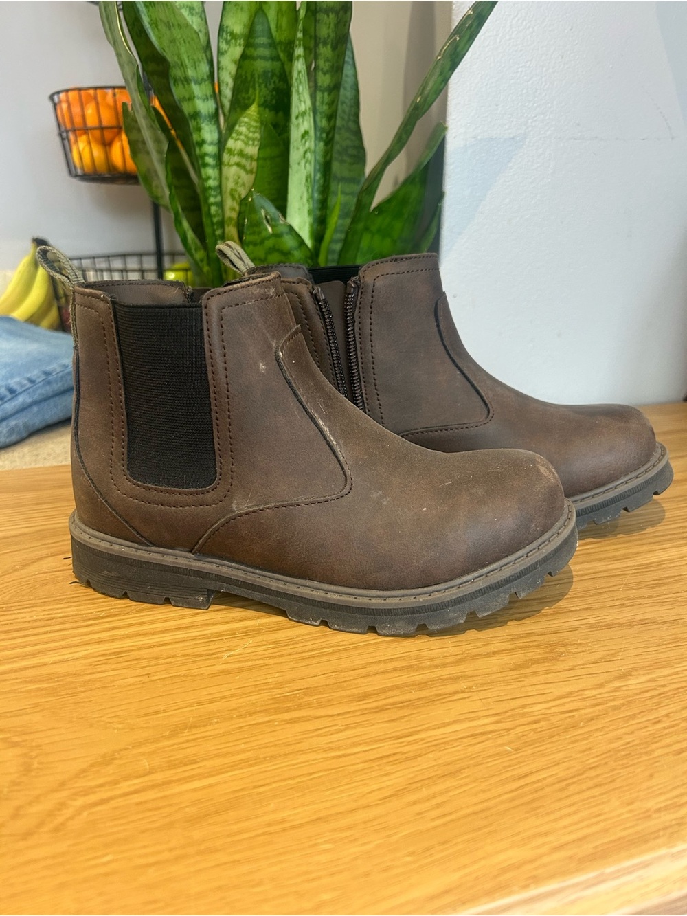 Brown Boys Chelsea Work/Dress Boots